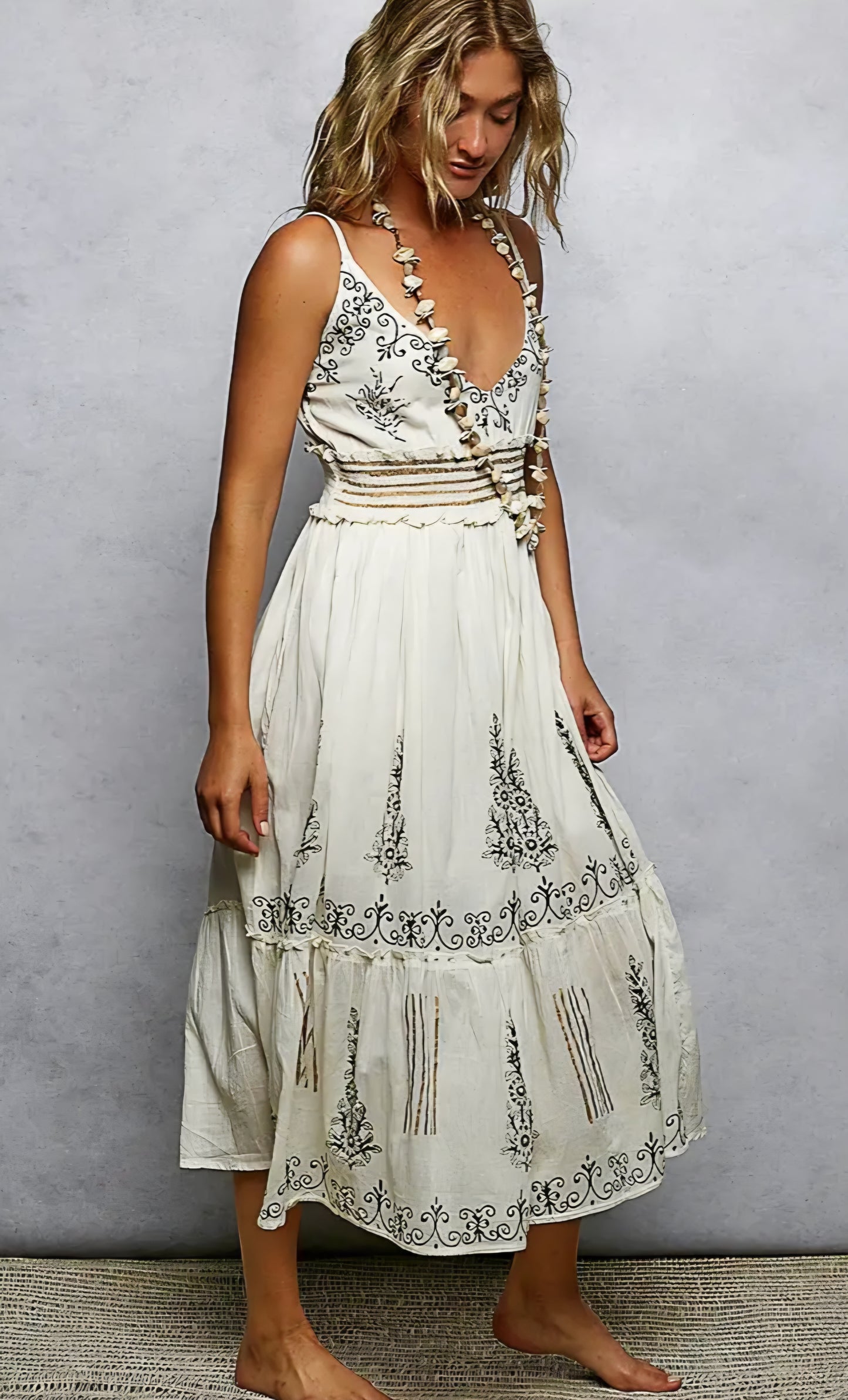 Boho Summer tiered maxi dress