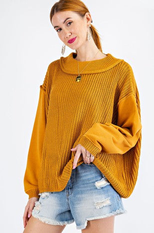 Terry Knit Sweater